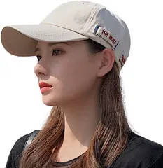 ネクストグランツ 母の日 レディース キャップ 深め オールシーズン スポーツ 無地 ランニング 帽子 ベースボールキャップ( キナリ,  Free Size)