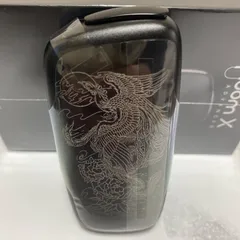鳳凰 牡丹 月 デザイン レーザー加工 プルームエックス Ploom X アドバンスド 本体 ブラック 黒 フェニックス 和柄 和彫り 新型 新品 未使用 送料無料 オリジナル カスタム