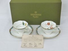 【未使用品】NARUMI シーボルトフロリレギウム カップ＆ソーサー　金彩　2客セット