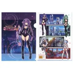 【中古】クリアファイル パープルハート＆集合 A4クリアファイル 「PS3ソフト 神次元ネプテューヌV」 ゲオ購入特典