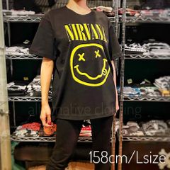 【土日も発送】NIRVANA  ニルヴァーナ スマイル 黒 ブラック ロックＴシャツ バンドＴシャツ brw nirvana-13