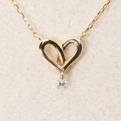 アーカー K18 フィルージュハート プチスウェイ ネックレス/24-3294