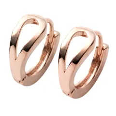 【ピンクゴールド×Hタイプ】[Cream dot. クリームドット公式]  12タイプ フープ 小さめ 極小 中折れ キャッチレス ビジュー ミニ v字 ひねり 大人 上品  