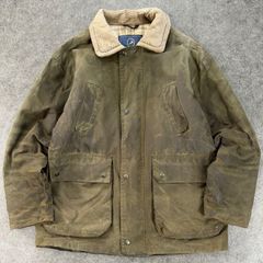英国製 P.G.FIELD ピージーフィールド オイルドジャケット ハンティングジャケット ブルゾン 内側チェック柄 オリーブ メンズ  201485