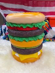 （非売品）マクドナルド　ハンバーガー　ビックマック　クッション　高27直径30㎝ 非売品）マクドナルド ハンバーガー ビックマック クッション 高27直径