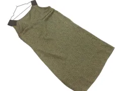 MAX&Co. マックスアンドコー 総柄 ノースリーブ Iライン ワンピース size40/カーキｘ黒 ■◆ レディース