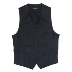 Emporio Armani エンポリオ・アルマーニ U1K020 U1105 異素材切替 ベスト ジレ ブラック系 46【中古】のサムネイル
