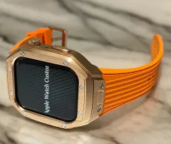 Apple Watchラバーバンドカバーメタルケースアップルウォッチカスタム　ステンレス　メンズ　レディース　スポーツ　ネジ不要19