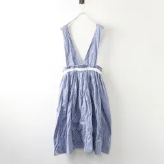 2022SS タオ コムデギャルソン tao COMME des GARCONS ギンガムチェック ギャザージャンパースカート S/ブルー 青【2400014019049】