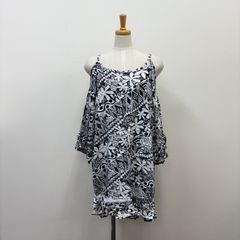 【AREMITI】フラダンス　ダンス衣装　トップス　黒　肩出し　チュニック　ミニワンピース　大きめサイズ