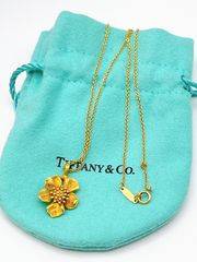 Tiffany＆Co/ティファニー　ハナミズキ　フラワーモチーフ　ゴールド　ネックレス　750/K18　ヴィンテージ　AUC004