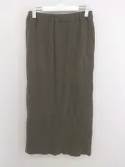 ◇ URBAN RESEARCH DOORS ウエストゴム ニット ロング タイト スカート サイズM カーキ系 ブラウン系 レディース P  【中古】 【1210060000455】