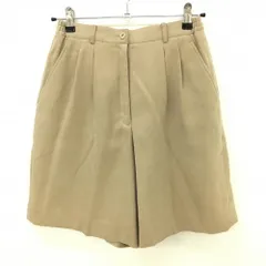 【美品】ブラックアンドホワイト キュロットスカート ベージュ シンプル 裏地付き  レディース L ゴルフウェア Black＆White