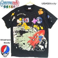 95 アメリカ製 GRATEFUL DEAD グレイトフルデッド Tシャツ 美品 ウォッシュアウトブラック L・XLサイズ  ロックバンド ヒッピー サイケデリック デッドヘッズ デッドベア ロックT バンドT ツアーT ミュージックT メンズ レディース