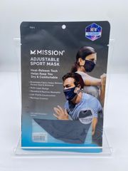 MISSION ALL-SEASON ADJUSTABLE SPORT MASK　アジャスタブルスポーツマスク - 調節可能なストラップ カスタムフィット フェイスカバー UPF50 UVカット フリーサイズ　ネイビー・チャコール・ブラック