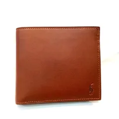 ポロバイラルフローレン( Polo by RALPH LAUREN )2つ折りレザーメンズ財布　ブラウン　小銭入れあり　カード入れあり【中古】KB-9607