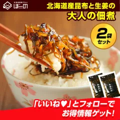 ごはんに乗せるだけ♪【.大人の佃煮 生姜昆布 2袋セット.】時短 昆布 佃煮 こんぶ コンブ 詰め合わせ 送料無料 北海道産昆布 国産生姜使用 つくだ煮【D11】【★】