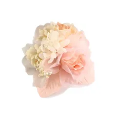 [クレインズコレクション] 小ぶり コサージュ ブローチ クリップ ピン 2WAY フォーマル 入学式 卒業式 結婚式 ハレの日に 小さな花束風 親子コーデ (ピンク)