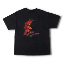 古着 ~00年代 ハーレーダビッドソン Harley-Davidson 鷲柄 イーグル柄 ファイヤーパターン モーターサイクル バイクTシャツ/evb029270