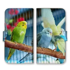 iPhone 17 Pro ケース 手帳型 アイフォン17プロ スマホケース 携帯ケース インコ セキセイインコ コザクラインコ 小鳥 写真 桜 花 かわいい 可愛い 綺麗 キレイ きれい スマホカバー カラー03