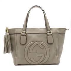 グッチ GUCCI トートバッグ ソーホー トートバッグ 2way 283207 グレージュ カーフ（牛革） ソーホー トートバッグ レディース Used A