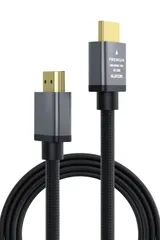 エレコム HDMI ケーブル プレミアム Ver2.0 曲げに強い ナイロンメッシュ 3ｍ 4K・2K 【Premium HDMI(R) Cable規格認証済み】 アルミコネクタ 18Gbps ARC テレビ・パソコン・ゲーム機など対応 黒 ECD