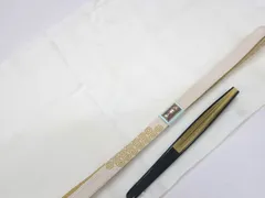 【一輝堂】【着物】和装小物　帯締め帯揚げセット　帯締　帯揚　礼装用　高麗　金糸　末広付き　25w05-6942