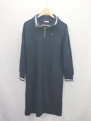 ◇ ⊇ Arnold Palmer アーノルドパーマー ハイゲージニット 長袖 ロング ワンピース サイズL ネイビー系 レディース E  【1506300018794】
