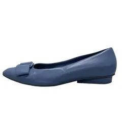 Ferragamo ネイビー フラットシューズ フェラガモ 公式サイト | レディース バレエシューズ