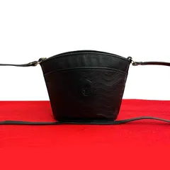 極 美品 YVES SAINT LAURENT イヴ サンローラン ヴィンテージ YSL ロゴ レザー 本革 ミニ ショルダーバッグ ポシェット ブラック 28992