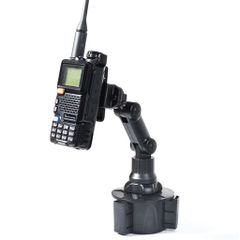 TWAYRDIO無線機ホルダー車無線機用ドリンクホルダーカップホルダー3イン1用スタンドベルトクリップ用取り付け簡単アイコム、ケンウッド、ヤエス対応