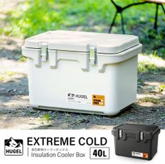 アイリスオーヤマ HUGEL 真空断熱クーラーボックス 40L ホワイトアッシュ 13.3日保冷 レジャークーラー アウトドア キャンプ 大型 スポーツ 野外