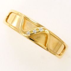 K18YG　リング　ring　指輪　12号　ダイヤ　総重量約2.2g