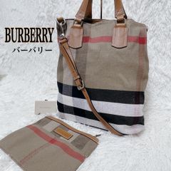 美品 BURBERRY バーバリー バケツ 2way トートバッグ ポーチ付き 