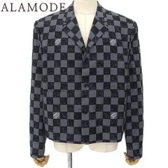 LOUIS VUITTON(ルイ・ヴィトン) ボクシー ダミエ ジャケット アウター アパレル ファッション 衣類 ブルゾン RM2129 52 コットン ナイロン ブラック黒 グレー メンズ 40802114162【中古】【アラモード】