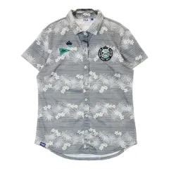 サイズ：L FILA GOLF フィラゴルフ  半袖ポロシャツ 花柄 グレー系 [240101412280] ゴルフウェア レディース ストスト