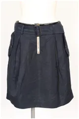 【良好】near.nippon ウール　コート　38 カシミヤ混　ドッキング　紺 良好】near.nippon ウール コート 38 カシミヤ混 ドッキング 紺