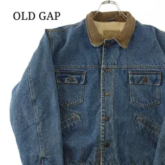 【90～00s】OLD GAP ボアデニムジャケット レザー襟