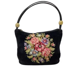 FEILER ミニハンドバッグ フェイラー花柄 シュニール 美品 BAG  【中古】MK-2007