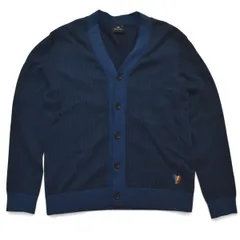 定価30800円 PAUL SMITH ポールスミス シーズンゼブラ ニットカーディガン 132401 886XE サイズM ネイビー メンズ