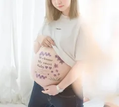 マタニティフォトシール ベリーペイント タトゥーシール 練習用シール付　E