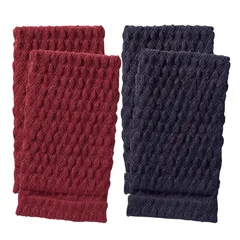 温むすび レッグウォーマー ギフトラッピング済み【健康足首ウォーマープチギフト 2足セット ナイトブルー×エンジ】 包装済み ギフト プレゼント ギフトセット 母の日 誕生日 敬老の日 クリスマス 日本製 山忠