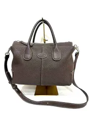 【中古】TOD'S  トッズ　バッグ ハンドバッグ 　レザー DI バッグ スモール ブラウン