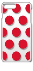 【新品未使用】iPhone7 Plus iPhone8 Plus アイフォン7/8プラス クリア ハードケース ドット柄 水玉 (レッド) スマホケース カバー cl-iphone7plus-dotbig-05