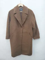 ◇ URBAN RESEARCH ROSSO アーバンリサーチ ロッソ ウール混 無地 長袖 チェスターコート サイズF ブラウン レディース P  【1404040004575】