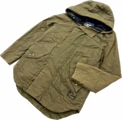 LIME.INC ☆ 古着らしい風合い◎ コットン モッズコート 中綿 オリーブ カーキ M-L メンズ 古着 ライムインク West Camping Stuff■CD254