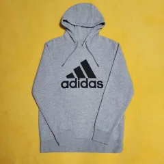 95 100 adidas(アディダス) ESSENTIALS(エッセンシャルズ) ロゴ 裏起毛 フード付きスウェットシャツ M