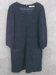 ◇ BEAMS LIGHTS ビームス ライツ バックジップ 七分袖 ミニ ワンピース サイズ38 ネイビー レディース 【中古】 【1002800939503】のサムネイル
