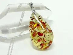 「1点もの 画像現品販売」 天然 アンバー ペンダントトップ 琥珀 ペンダント アクセサリー メンズペンダント