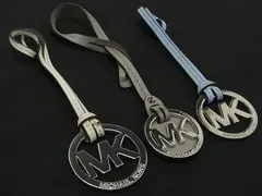 ■美品～■ MICHAEL KORS マイケルコース MKモチーフ バッグチャーム 3点セット まとめ売り シルバー系 DD9317